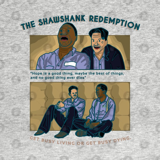 The Shawshank Redemption friendship of Andy and Red Quote Movie by salwithquote